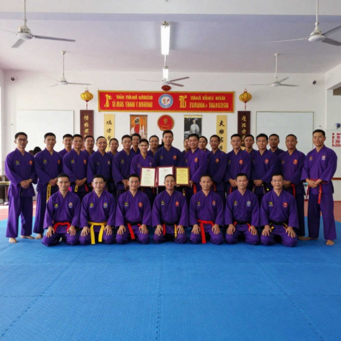 Đội kiếm chém nữ Singapore và tấm huy chương đồng được viết bởi một điều luật